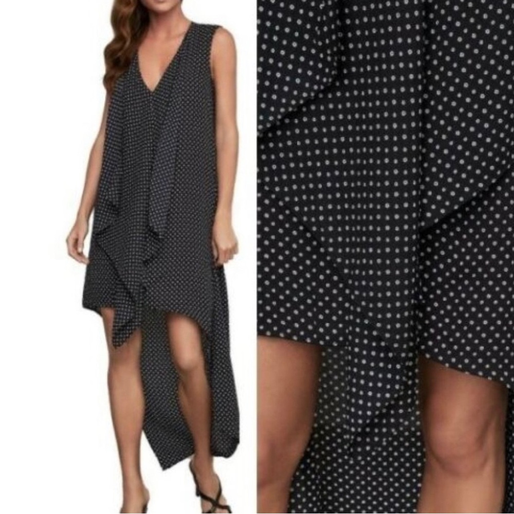 NWT BCBGMAXAZRIA BCBG TARA CASCADE RUFFLE DRESS